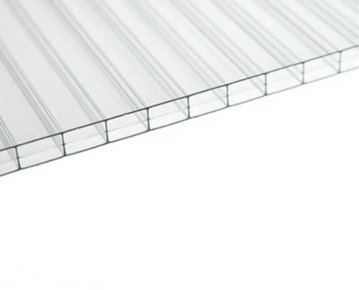 5mm Clear Twin Wall Polycarbonate Hollow Sheet 100% Virgin With UV Coating