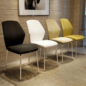 Quality Home Monte Faux Leather Contemporary Metal Dining Chairs wholesale