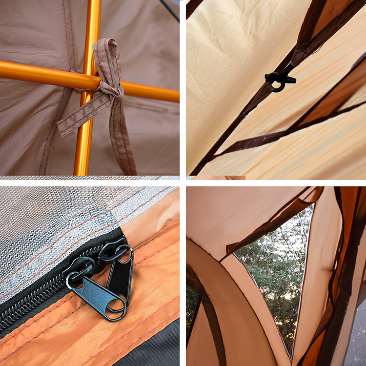 Double Layer Breathable 190T Polyester Pop Up Camping Tent
