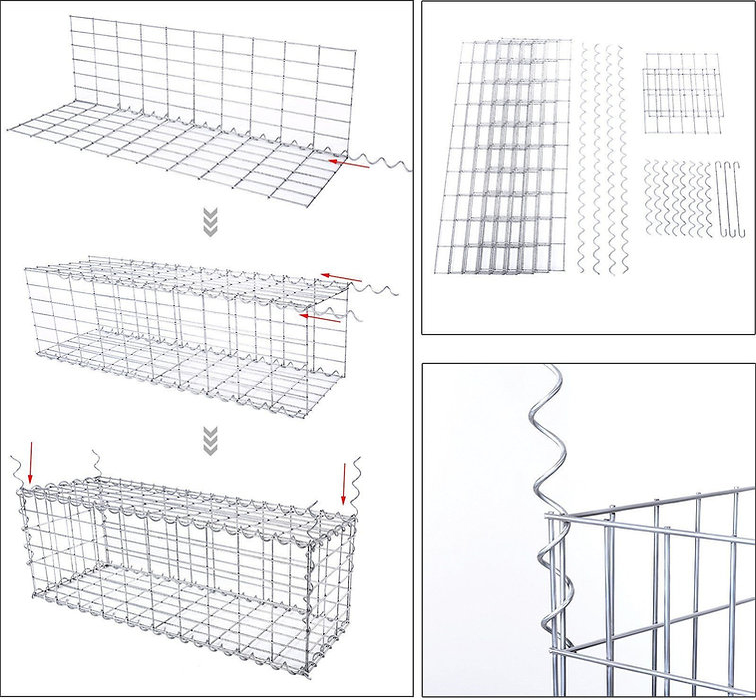 Manufactured Gabion Planter Box Cutting Service for Outdoor Steel Containment Walls