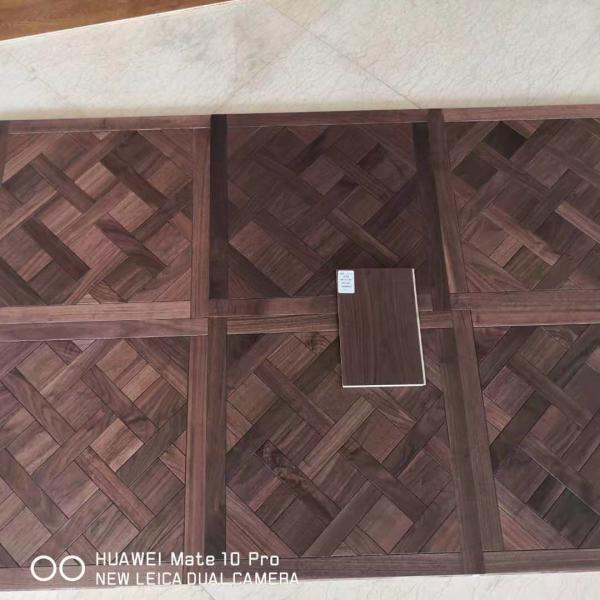 Stained American Walnut Versailles Parquet Engineered Flooring, 600x600x15MM,