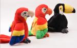 Educational Interactive Talking Plush Toys Musical Parrot For Festival