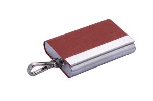Quality Slim Metal And PU Snap Closure Card Holder Organizer wholesale