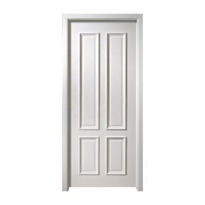 Quality Solid Core 4 Panel Bedroom Door HDF MDF White Wood Interior Doors wholesale