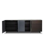 Metal Leg Glass Ceramic Dining Hall Cabinet