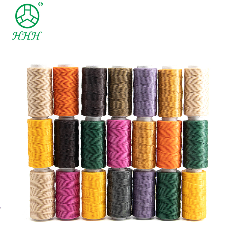 Waterproof 0.8mm Flat Waxed Thread for Leather Durable and Flexible 210D/16 Yarn Count