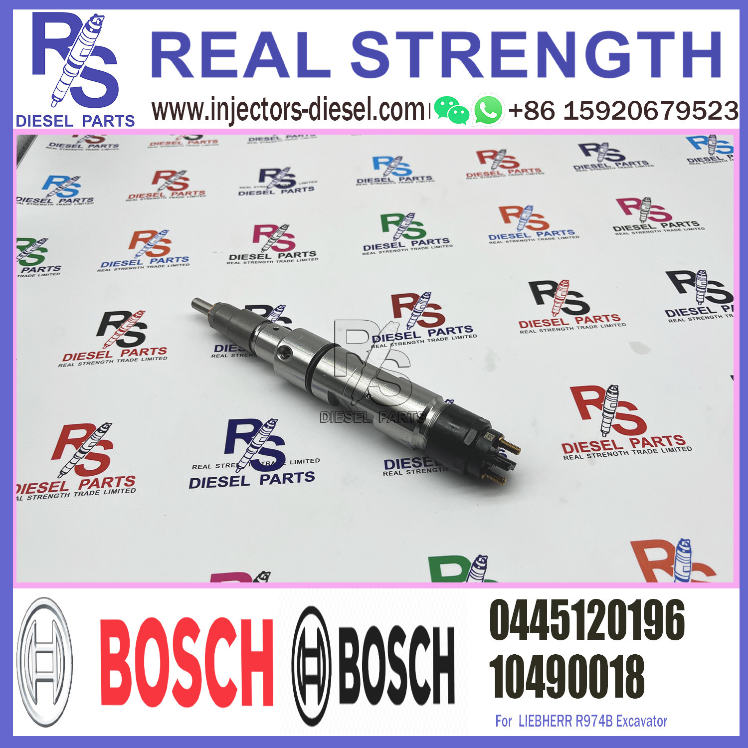 Hot sale nozzle assembly common rail injector 0445120196 for diesel pump