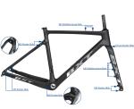 T800 Carbon Gravel Bike Frame Fully Hidden Cable Routing Road Bicycle Frameset