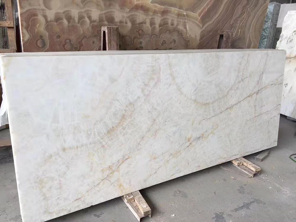 Khaki Brown Veins 300x300mm 1'' Marble Stone Slab