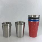 18/8 Grade Stainless Steel Insulated Bottle Red Golden Beer Mug 16oz 450ml