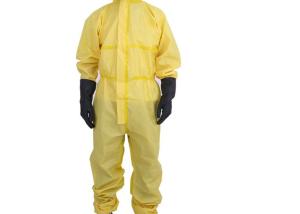 Quality White Blue Surgical Disposable Gown Lightweight Chemical Protective Coveralls wholesale
