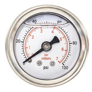 Quality 2.5'' 7 Kpa Vacuum Pressure Measurement 100Psi 1/4 BSPT Back Mount Gauge wholesale