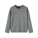 OEM Long Sleeve T Shirt Casual Pure Color Sweatshirt For Men 100% Cotton High