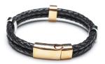 Leather Bracelet, Stainless Steel Clasp, 8 Inches