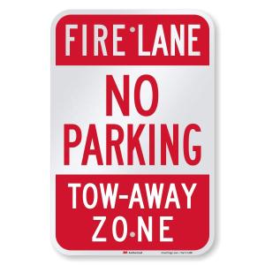 Quality Laminated Aluminum Safety No Parkingfire Lane Signs ODM wholesale
