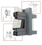Aluminum 80% 2140mmx3300mm Seamless Curtain Wall