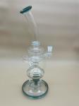 10.5 inch Perc Smoking Water Pipes Trim Bent Neck Tree 14mm