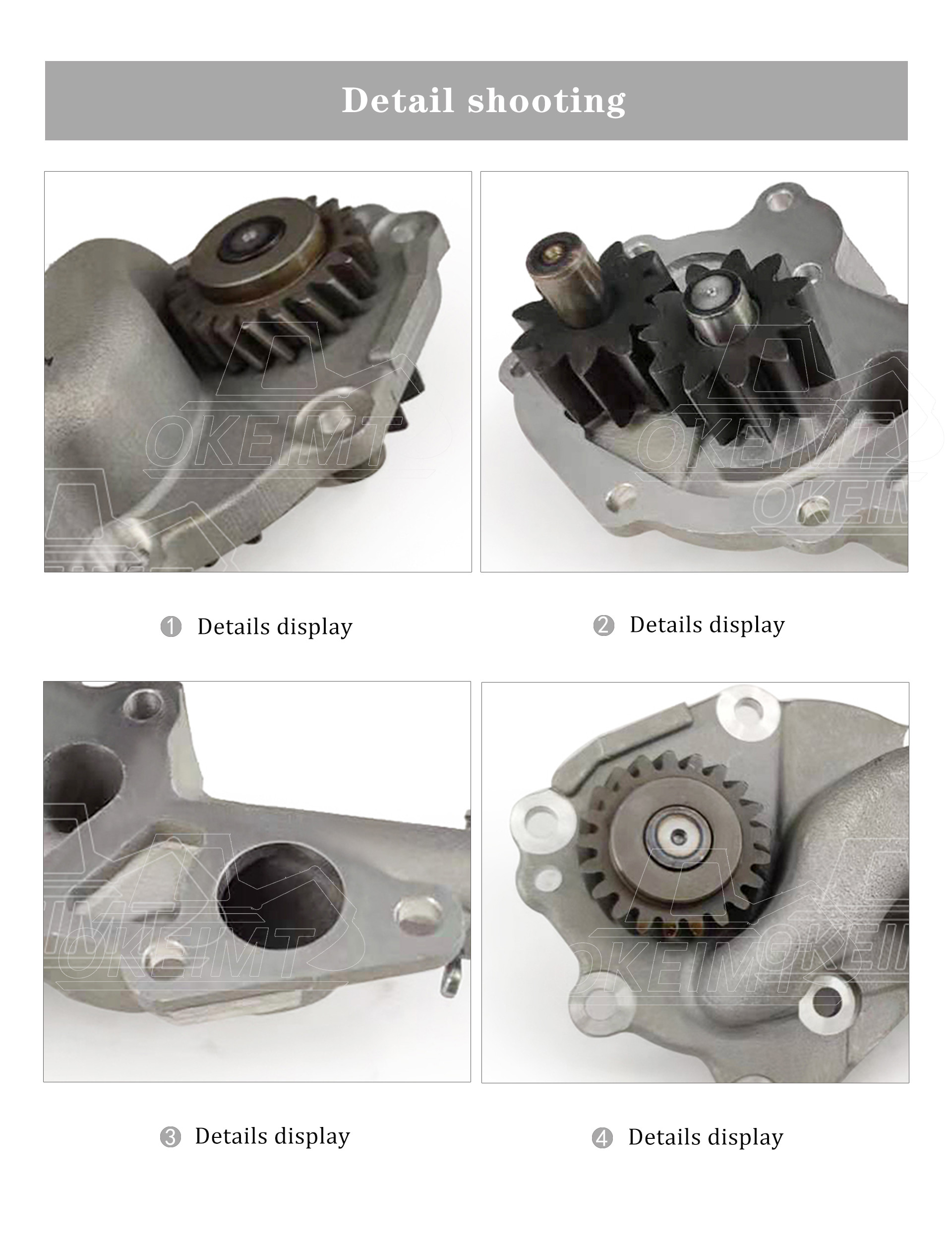 J05E Diesel Engine Excavator Oil Pump Komatsu Oil Pump 15110-2160