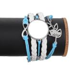 Unique Sublimation Blank Charm Braided Rope Bracelet Personalised Metal