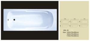 Quality Acrylic bathtub, simple bathtub, common bathtub,sanitary ware, bathroom bath tub HDL-16 wholesale