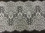 Nylon Scalloped Black Eyelash Lace Trimming For Garment Decorative