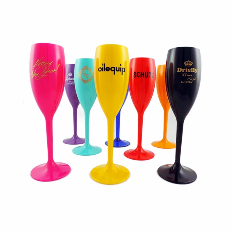 Mumm Branded Wine Accessories Coloured Acrylic Polycarbonate Champagne Flutes