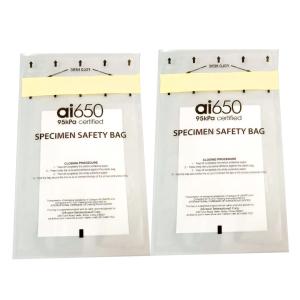 Quality Dual Pouch 95kpa Ziplock TPE Specimen Biohazard Bags wholesale