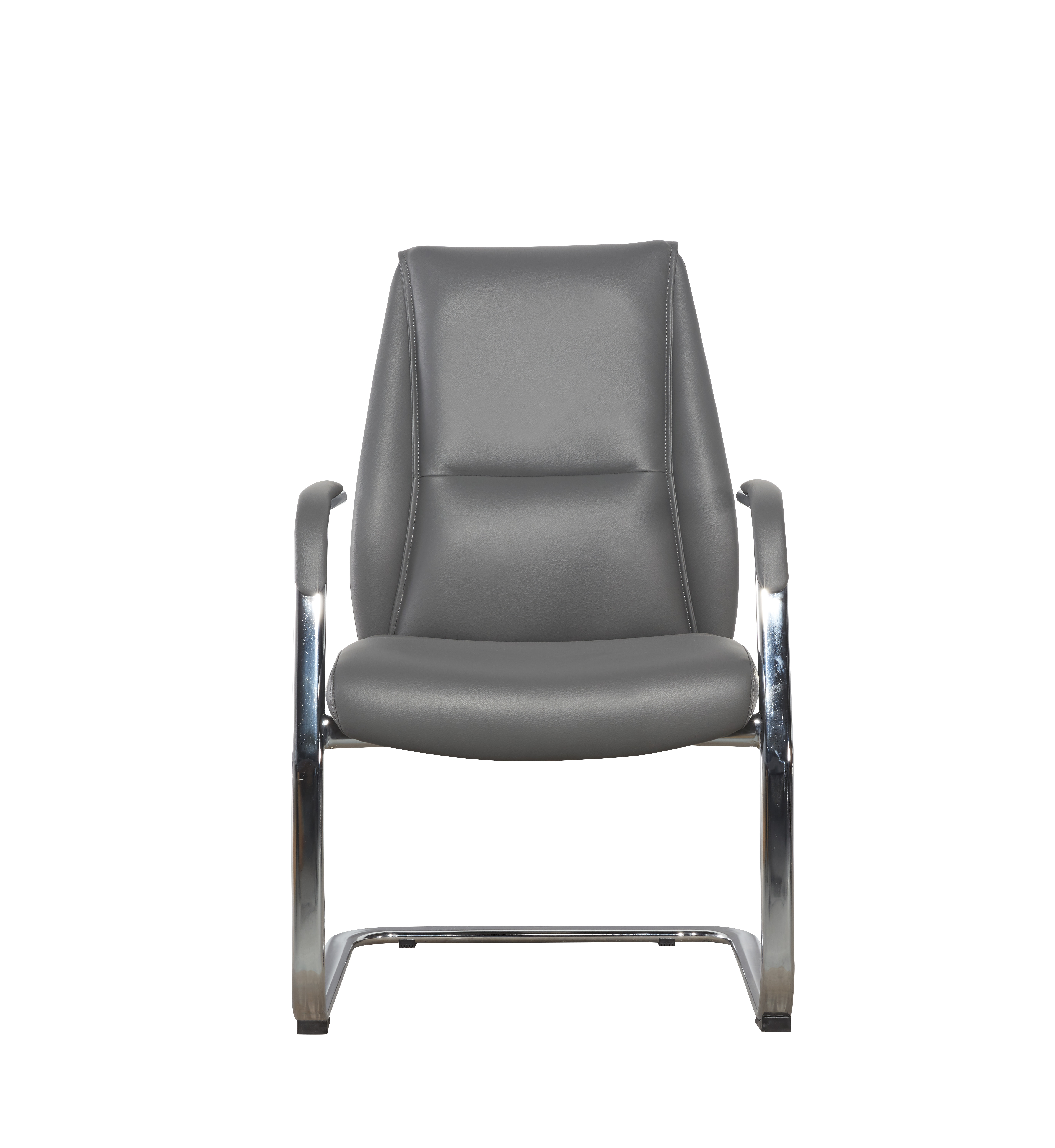 330LBS Ergonomic PU Leather Office Swivel Chairs BIFMA High Back Brown