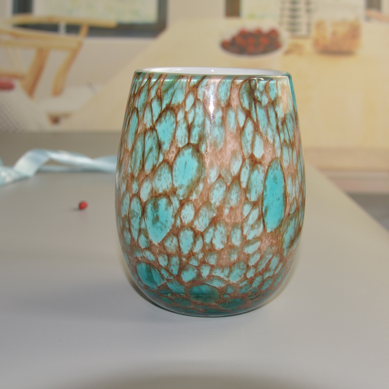 Turquoise Solid Color Votive Glass Candle Holders