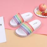 Eco Friendly Bling Jelly Open Toe Summer Slippers PVC Sole Any Color Available