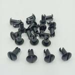 Universal Car Fitment Steel Dome Head Quarter Turn Buttons Dzus 5/16"*0.5" Black
