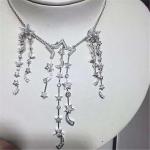 Luxury Brand Jewelry diamonds of comet necklace 18kt gold with yellow gold or
