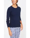 WOMEN'S 54% COTTON/44% MODAL/2% SPANDEX PULLER KNITTED RIB SWEATER