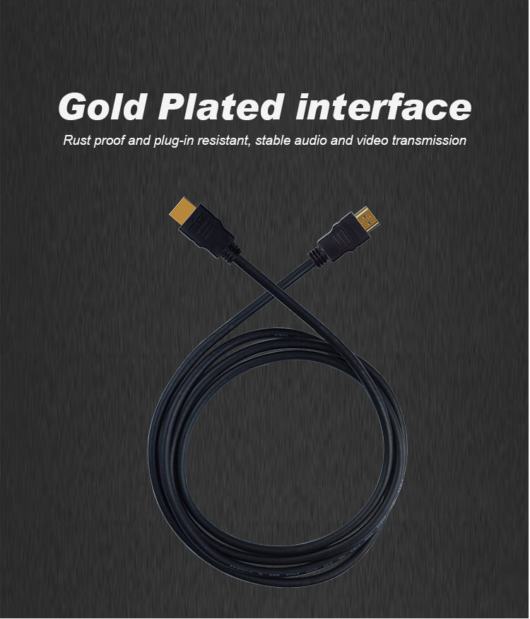 18gbps Gold Plated Video 1080P HDMI Cable 4K With Ethernet Tensile Resistant