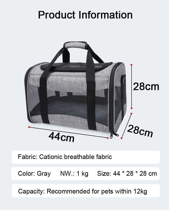 Cat Dog Shoulder Portable Pet Travel Carrier Package 5 Grid Ventilation