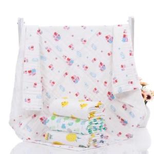 Quality Baby Muslin Receiving Blankets Seersucker Spring / Summer Used Printed Pattern wholesale