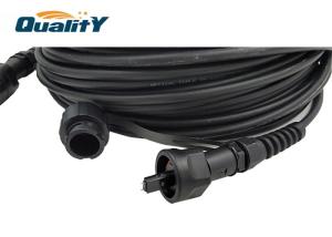 Quality Armored Fiber Optic Cable / Male Female ODVA MPO APC Connector / 24 Core Fiber Optic Cable wholesale