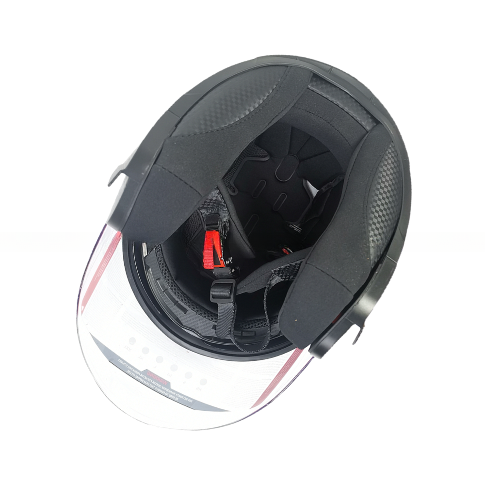 White ABS Motorcycle Riding Helmet with Half Face PC Shield and Customizable Design