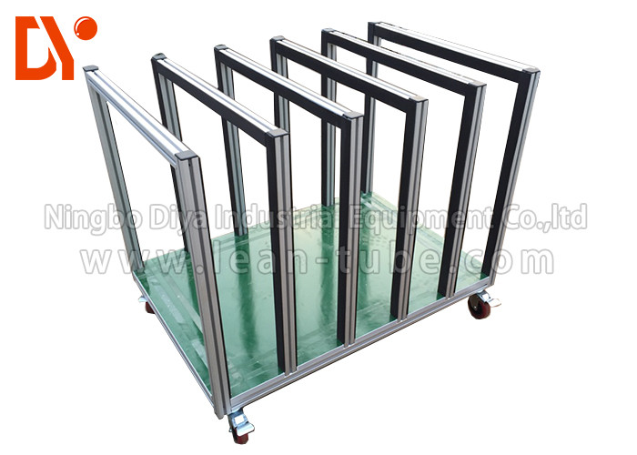 Aluminium Profile Tote Cart Yellow / Green Color Customer Size For Workshop