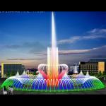 Stainless Steel 304 Interactive Dry Floor Fountains Music