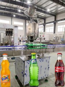 Quality 1000BPH Linear Carbonated Drink Filling Machine , Glass Bottle Filler wholesale