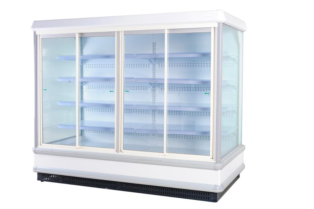 Supermarket Multideck Refrigerated Display Cabinet Customized Capacity