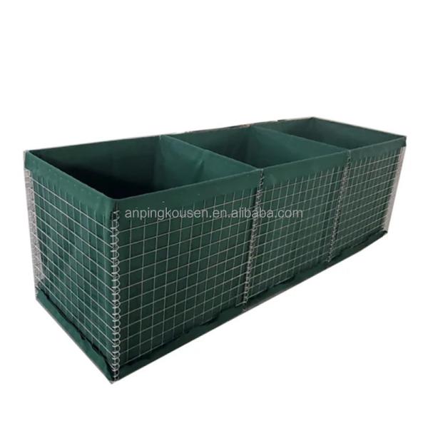 Sand Green Color Galvanized Iron Wire Defensive Barrier Processed by Welding