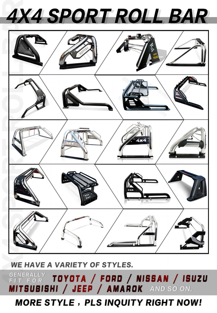 Custom Truck Roll Bars For Nissan NP300 D21 D22 D40 Pick Up