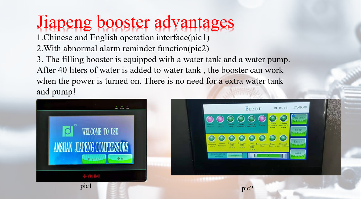JIAPENG SWY-115~125/4-150 OIL FREE High Pressure O2 N2 Air Booster Supercharger