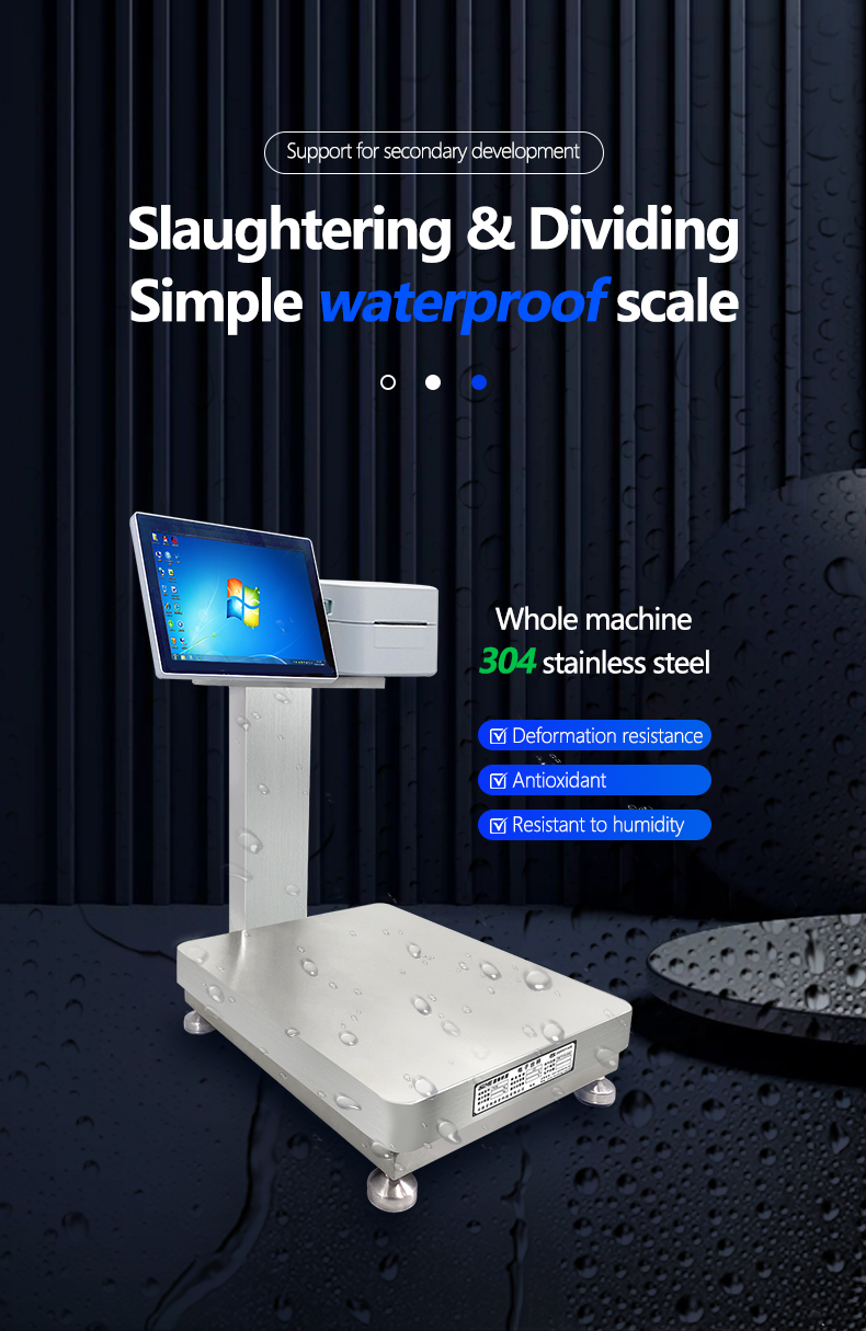60KG SOHE Battery Simple Waterproof Smart Industrial Weighing Scales Platform Print Laber Scale