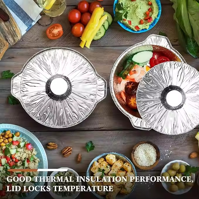 Round Disposable Aluminum Containers 4300ML Capacity For Customer Requirements