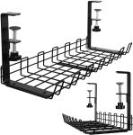 Nonstandard Black 16 x 6.3 x 7.6 inches High Capacity Wire Management Under Desk