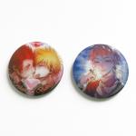 Perfect Binding 3D Lenticular Printing Service 3D Lenticular Badges Tin 35mm