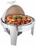 Quality 6.0L Round Roll Top Chafer With Show Sliver Color for cooking buffets wholesale